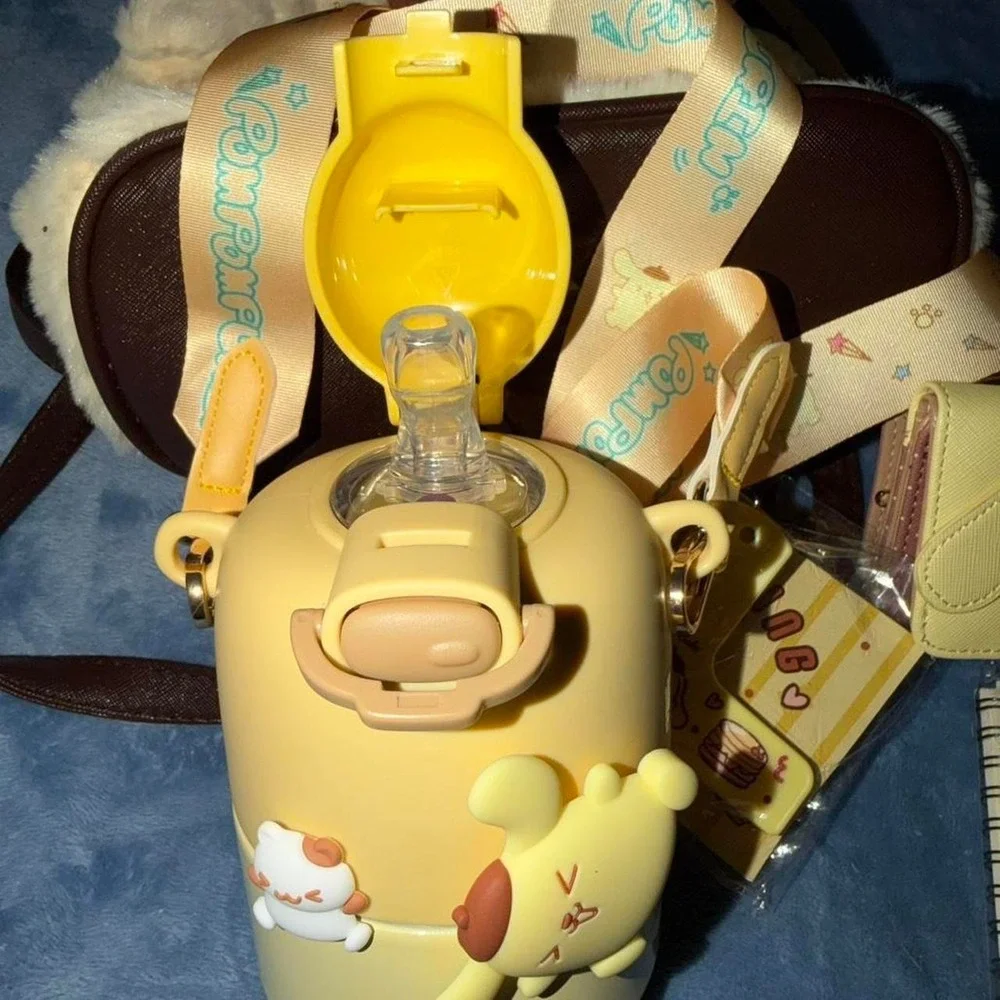 Pom Pom Purin Sanrio plush backpack and accessories set